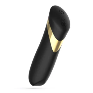 Crushious Žaliuzės Įkraunamas mini vibruojantis prietaisas, juodas 10,2 cm