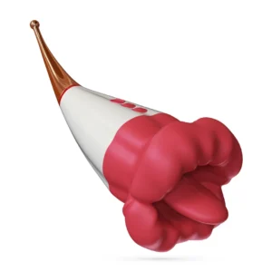 Jagger Double-Ended Vibrating Stimulator Red Silicone 19.5cm