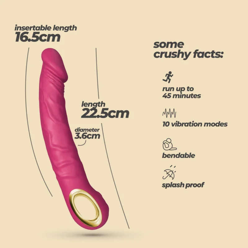 Magnus Bend Flexible Intimate Device Rožinė 22,5 cm USB įkraunama