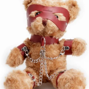 Crushious Crushito Plush Bear 31cm Red with Decorative Harness & Mask