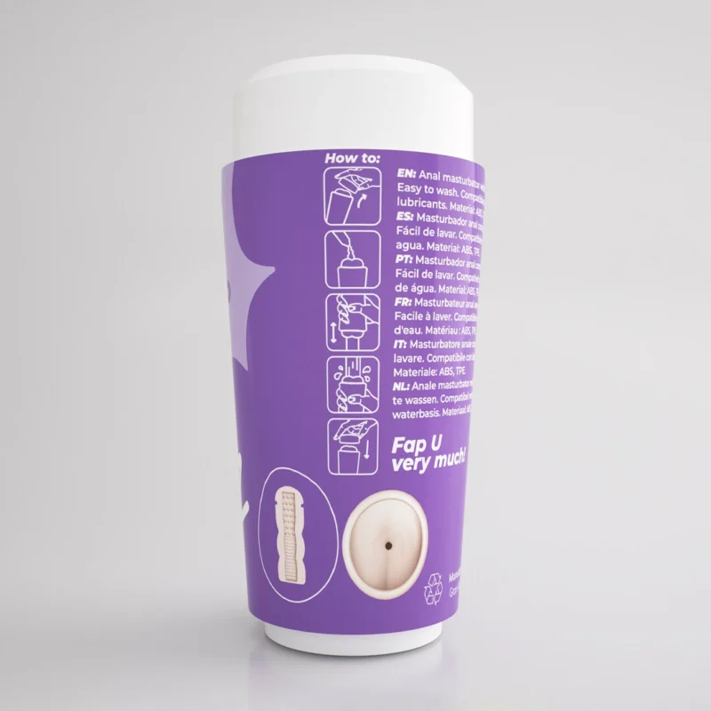 Crushious Fappucino Hot Buns Intimate Device Purpurinis kompaktiškas puodelis