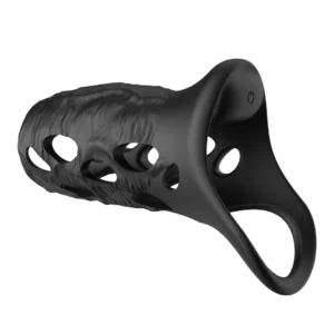 Crushious Batiatus Silicone Vibrating Support Ring Black 9 Modes 12cm