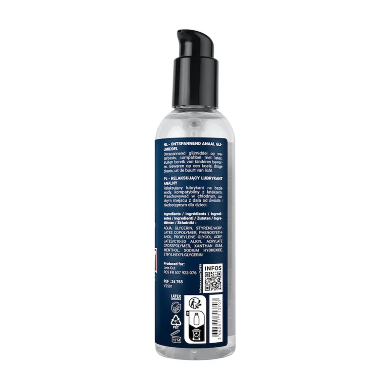 Fuck & Fist vandens pagrindu sukurtas relaksacinis lubrikantas 250 ml – Menthol Comfort Formula