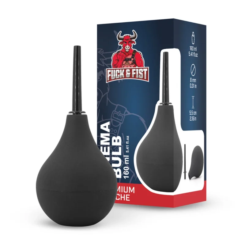 Enema Bulb Hygiene System Anal Pear 160ml Black - Compact Cleansing Bulb