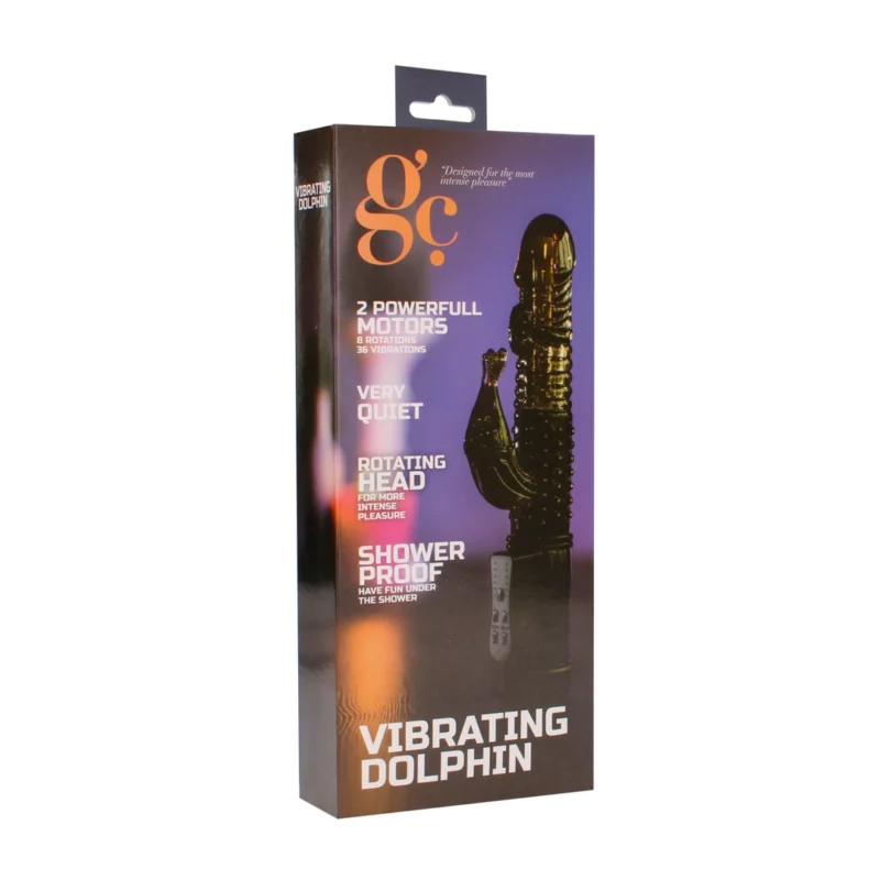 Shots Vibrating Dolphin Intimate Massager with Rotating Head Blue