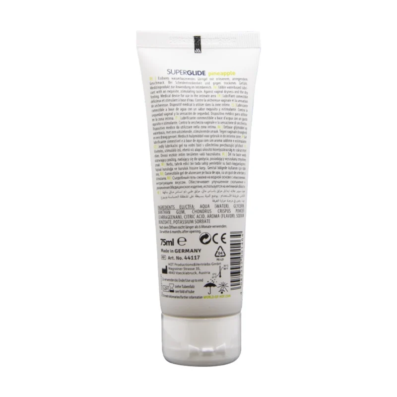 HOT Superglide Edible Water-Based Lubricant Pineapple 75 ml