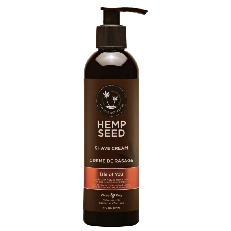 Earthly Body Isle of You Hemp Seed Shave Cream 237ml Moisturizing Formula