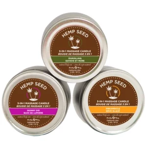 Earthly Body Massage Candle Trio Set 3x57g - Skinny Dip, Guavalava, Dreamsicle