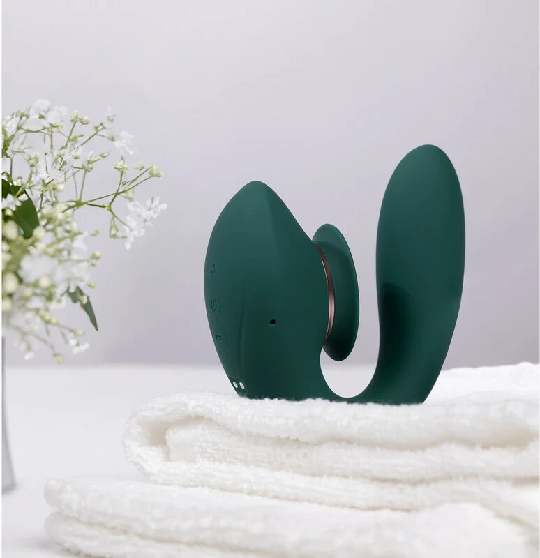 Loving Joy Twitch 3 Rechargeable Vibrator & Suction Device Forest Green