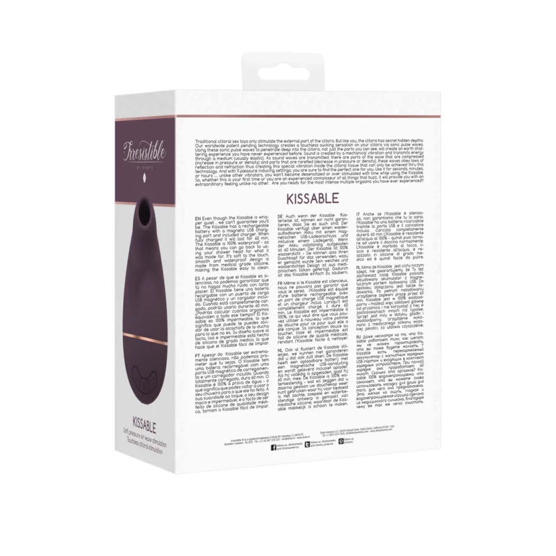 Kissable Intimate Device with Touchless Airwave Technology, Pink
