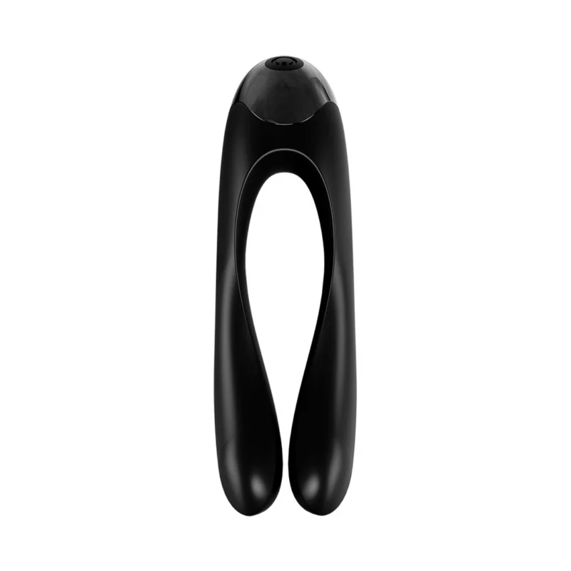 Satisfyer Candy Cane Compact Finger Vibe Black-Orange, Ergonomic Design