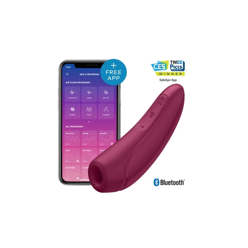 Satisfyer Curvy 1+ Air Pulse Vibrating Intimate Device Pink