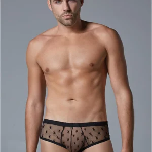 Male Power Star Mesh Brief S/M - Ultra Sheer All-Star Design