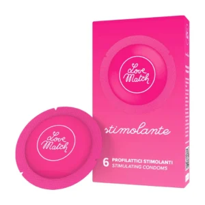 Love Match Stimolante Anatomical Textured Latex Condoms 6 pcs