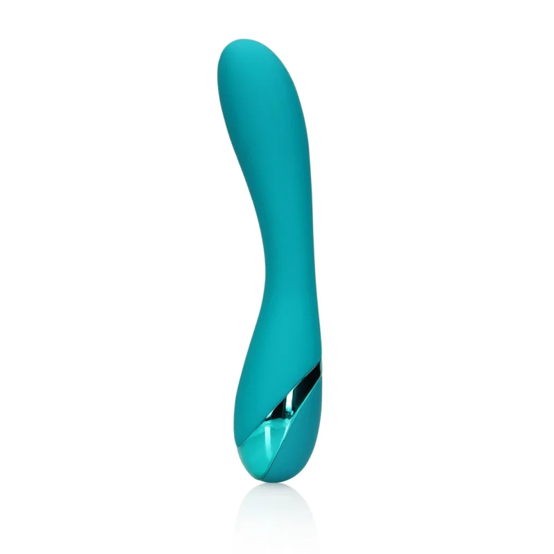 Loveline Smooth Silicone G-Spot Vibrator Teal Blue Dual-Action Design