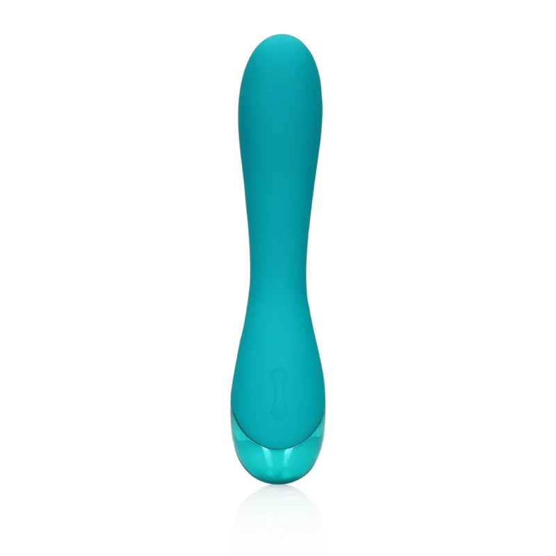 Loveline Smooth Silicone G-Spot Vibrator Teal Blue Dual-Action Design