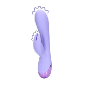 Loveline Smooth Silicone Rabbit Vibrator Digital Lavender Dual Action