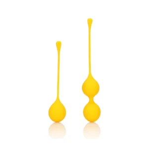 Loveline Carambola Silicone Pelvic Floor Training Balls Set Yellow