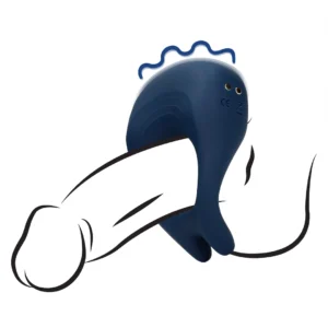 Loveline Pointed Vibrating Intimacy Ring Baltic Blue Silicone