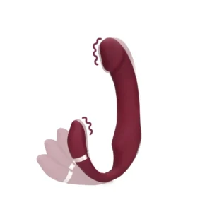 Loveline Bendable Vibrating Dual-End Intimate Device Merlot Grape