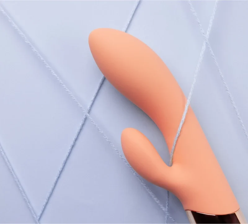 Loveline Ceramic Peach Dual Stimulation Intimate Massager Ultra Soft Silicone