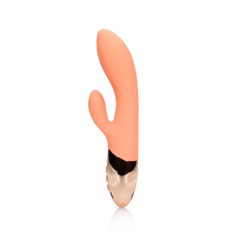 Loveline Ceramic Peach Dual Stimulation Intimate Massager Ultra Soft Silicone