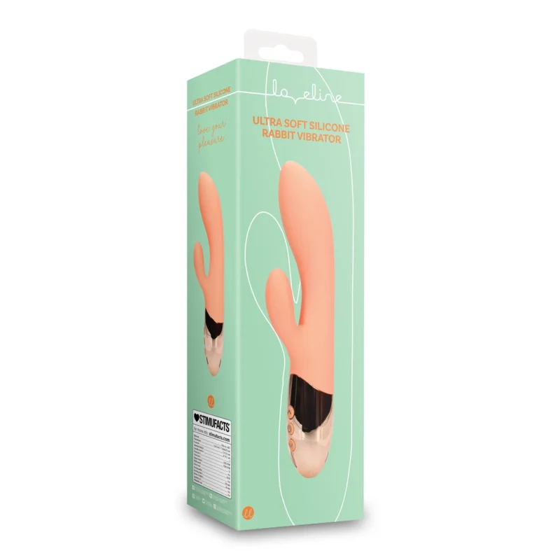 Loveline Ceramic Peach Dual Stimulation Intimate Massager Ultra Soft Silicone