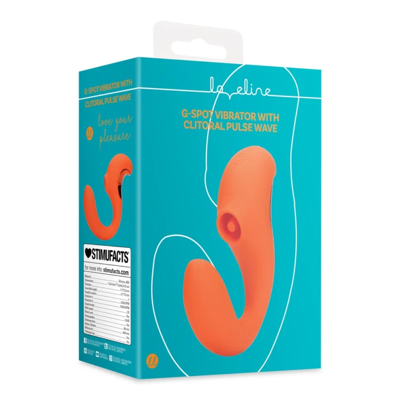 Loveline PulseWave G-Spot Model Untamed Orange Adjustable Stimulation