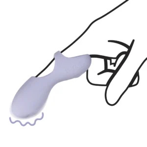 Loveline Silicone Finger Intimate Massager Lavender Ergonomic Design