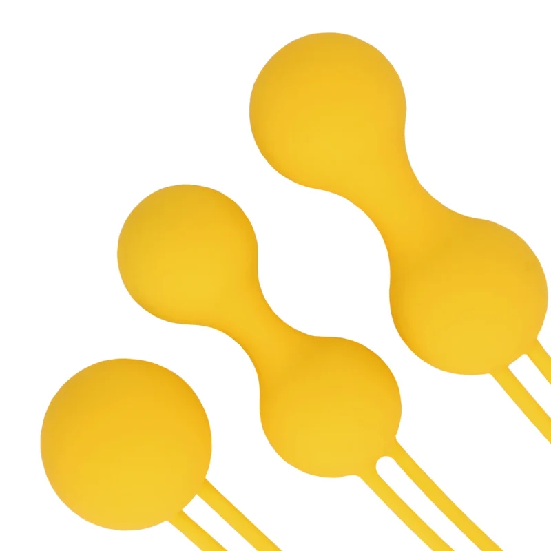 Loveline Kegel Ball Exercise Set Lemonade Yellow - 3 Sizes, Silicone