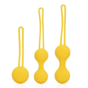 Loveline Kegel Ball Exercise Set Lemonade Yellow - 3 Sizes, Silicone