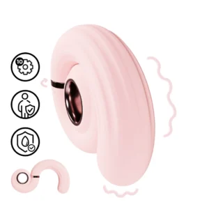 Loveline Tourner Pink Vibrating Swirl 10-Mode Waterproof Silicone Device