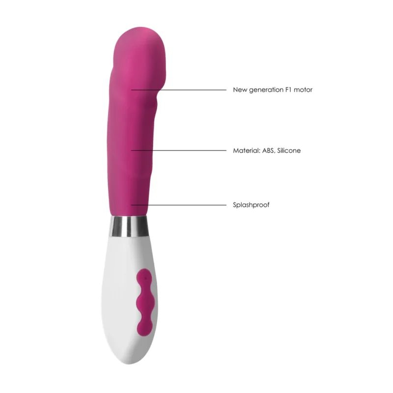Luna by Shots Asopus Rechargeable Silicone Vibrator 10 Modes Black 21cm