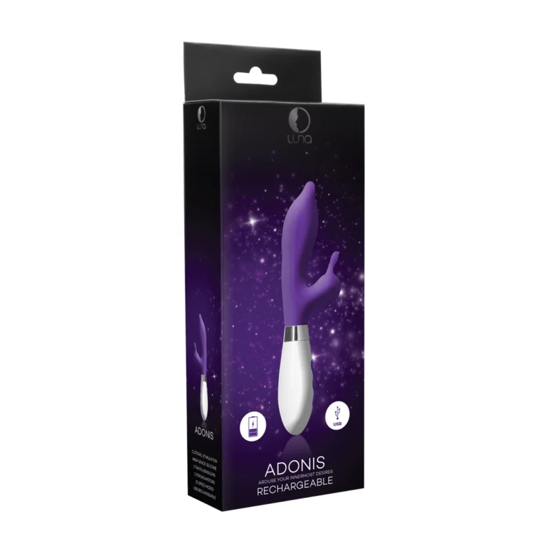 Shots Luna Adonis Rechargeable Dual-Motor Silicone Massager 21.8cm
