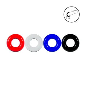 LEVELZ Set of 4 Ultra-Flexible Rings - Multicolor, TPE, Adjustable Fit