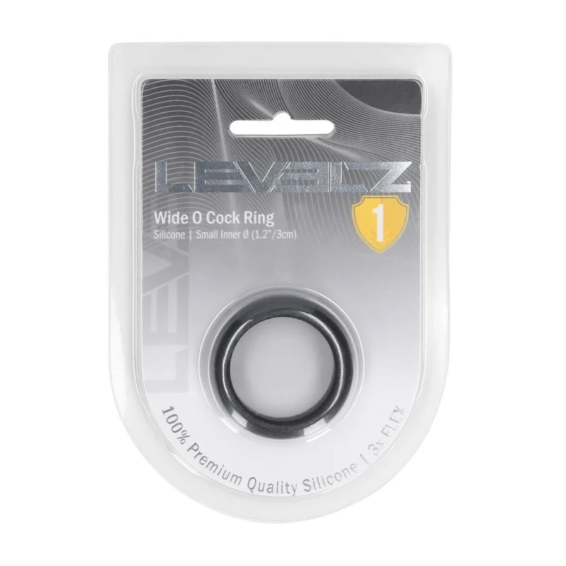 LEVELZ platus O silikoninis žiedas S 30mm juodas - Comfort Fit Intimate Band