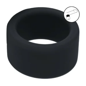 LEVELZ Liquid Silicone Testicle Strap M 34mm Black - Adjustable Comfort