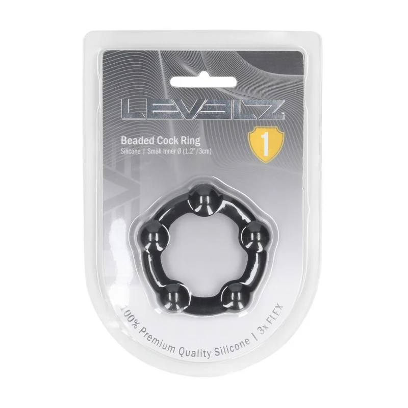 LEVELZ Silicone Performance Ring S 30mm Black - Beaded Comfort Design