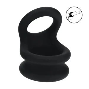 LEVELZ Wide Double O Silicone Dual Loop Enhancer S Black