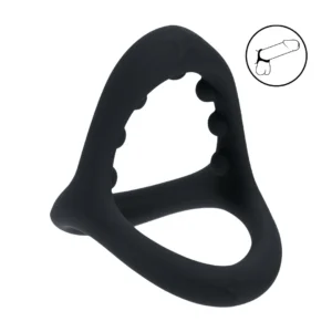 Levelz Tri-O Black Silicone Triple Support Ring Ergonomic Design