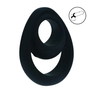 LEVELZ Double Ergo Silicone Support Ring Black - Dual Anatomic System