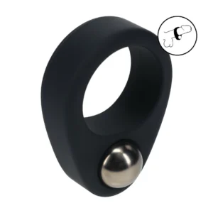 LEVELZ Liquid Silicone Weighted Intimate Ring Black - Anatomical Design