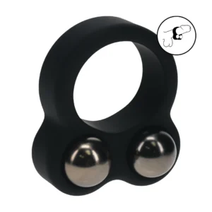 Levelz Liquid Silicone Double Weighted Ring System Black