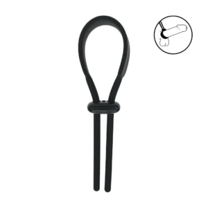 LEVELZ Adjustable Silicone Lasso Ring 5mm Black - Flexible Fit System