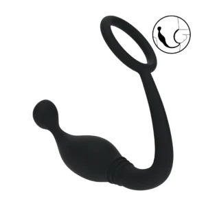 LEVELZ Silicone Support Ring & Prostate Massager L Black