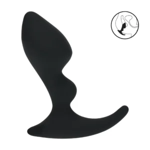 LEVELZ Double Ripple Silicone Prostate Model Black - Flexible Anatomical Design