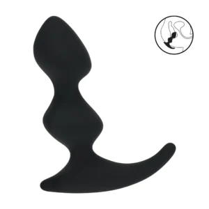 LEVELZ Full Double Ripple Silicone Prostate Model Black - Ergonomic Design