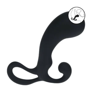 LEVELZ Silicone Prostate Massager L Black - Ergonomic Loop Handle Design