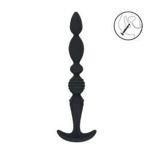 LEVELZ Multi-Textured Silicone Anal Probe Black - Flexible Precision Model