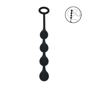 LEVELZ Waterdrop Silicone Intimate Beads S 20mm Black Flexible Design